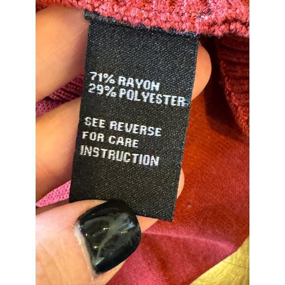 Adrienne Vittadini Sweater Womens S Rust Red Knit Boat Neck Ribbed Detail - Picture 9 of 10